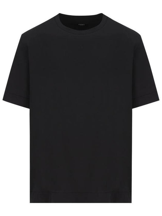 Staff Only Cotton Short Sleeve T-Shirt Black - FENDI - BALAAN 1