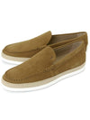 Men's Newbuck Logo Embossed Slip-On Loafers Brown - TOD'S - BALAAN.