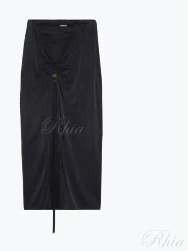 Slit Sarong Pencil Skirt Black - JACQUEMUS - BALAAN 2