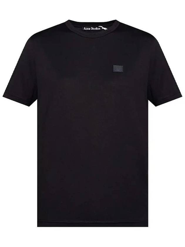 Face Patch Short Sleeve T-Shirt Black - ACNE STUDIOS - BALAAN 1