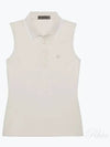 Polkadot Sleeveless Polo Shirt Beige - G/FORE - BALAAN 2