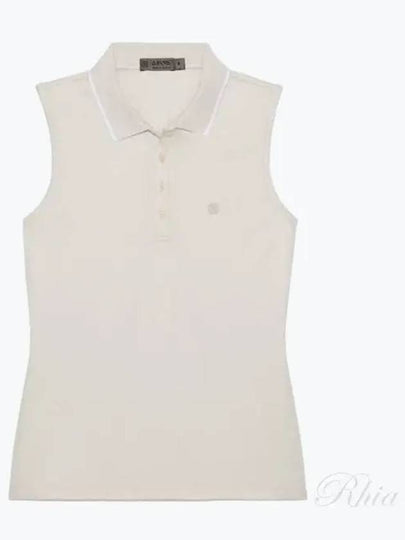 Polkadot Sleeveless Polo Shirt Beige - G/FORE - BALAAN 2