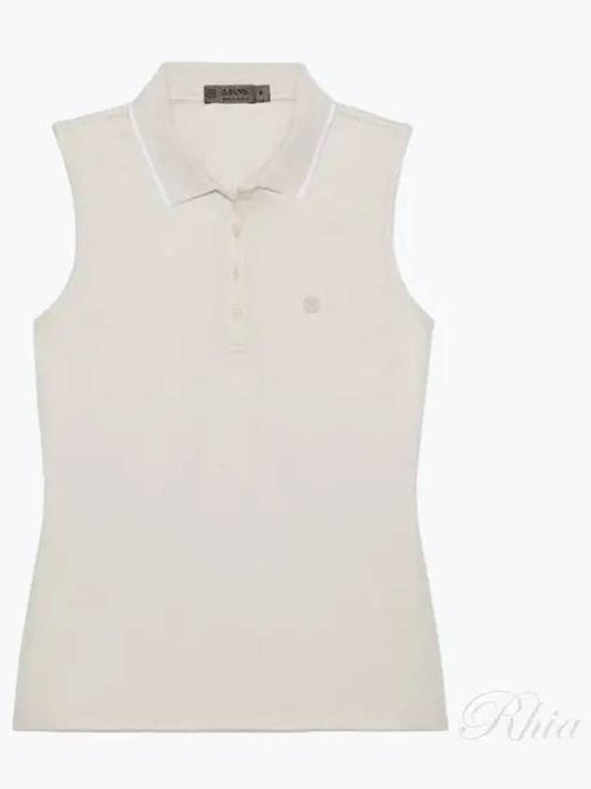 Polkadot Sleeveless Polo Shirt Beige - G/FORE - BALAAN 2