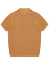 Men's Polo Pique Short Sleeve Knit Top Ocher - SOLEW - BALAAN 3