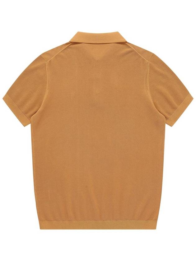 Pique Short Sleeve Knit Top Ocher - SOLEW - BALAAN 3