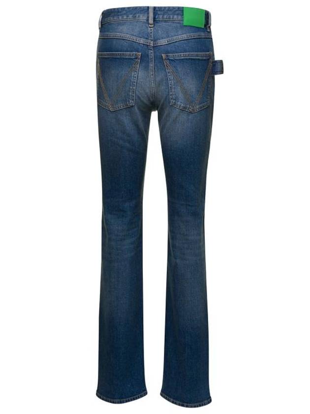 Light Washed Slim Fit Denim Jeans Blue - BOTTEGA VENETA - BALAAN 3