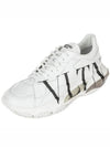 Men's Calfskin VLTN Logo Bounce Low Top Sneakers White - VALENTINO - BALAAN 2