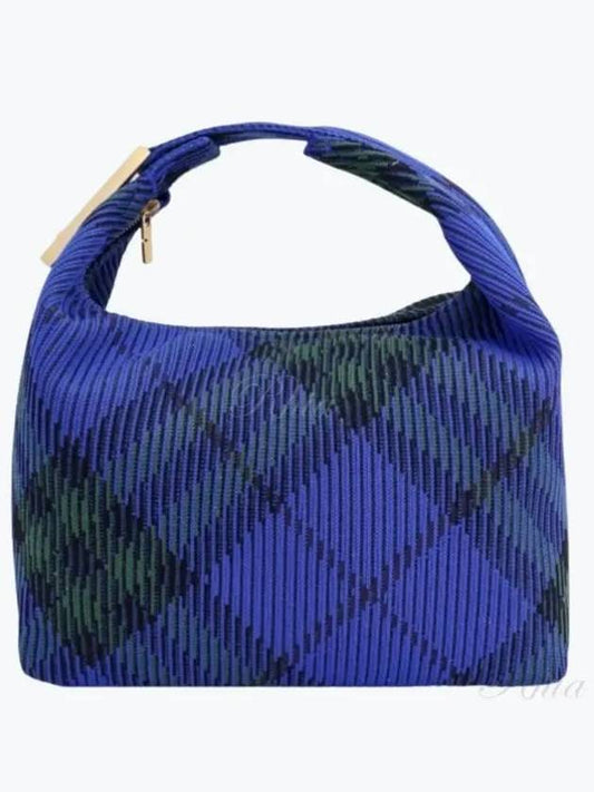 Peg Medium Check Pattern Duffel Bag Blue - BURBERRY - BALAAN 2