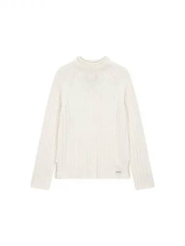 Women s Whole Garment Ribbed Raglan Knit Ivory 270274 - EMPORIO ARMANI - BALAAN 1