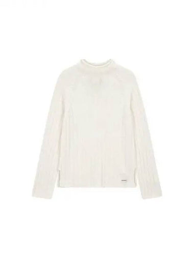 Women s Whole Garment Ribbed Raglan Knit Ivory 270274 - EMPORIO ARMANI - BALAAN 1