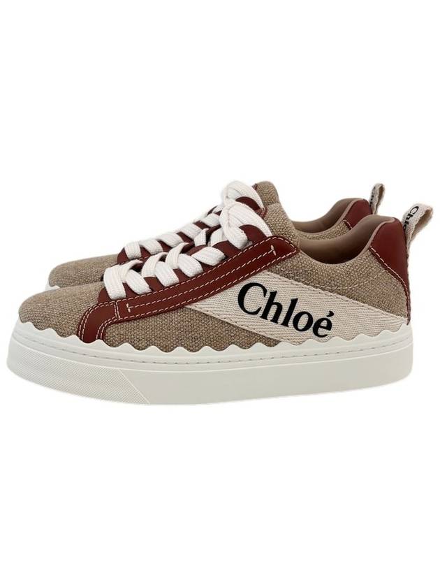 Lauren Leather Converse Low Top Sneakers Brown - CHLOE - BALAAN 3