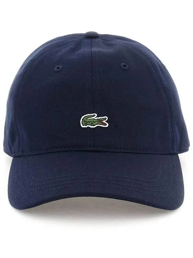 Organic Cotton Twill Ball Cap Navy - LACOSTE - BALAAN 1