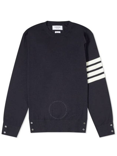 4 Bar Armband Classic Merino Wool Knit Top Navy - THOM BROWNE - BALAAN 2