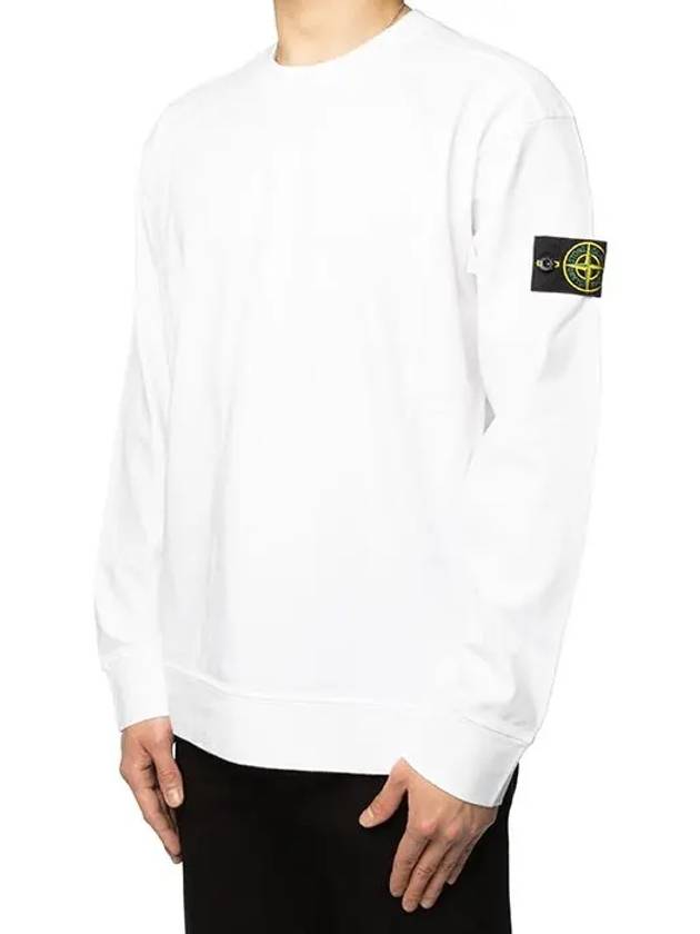 Waffen Patch Garment Dyed Heavy Cotton Sweatshirt White - STONE ISLAND - BALAAN 4