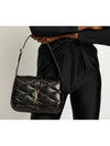 LE 57 Quilted Lambskin Hobo Shoulder Bag Black - SAINT LAURENT - BALAAN 3