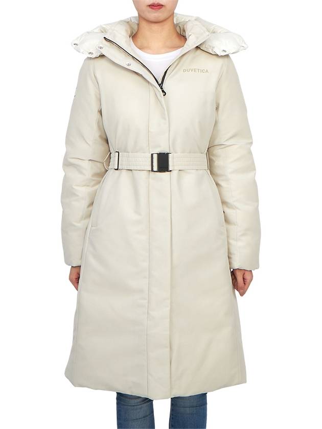 Women's Cortina Long Padding Ivory - DUVETICA - BALAAN 3