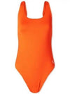 Carla SRC Logo Print One Piece Swimsuit Orange - SPORTY & RICH - BALAAN 2