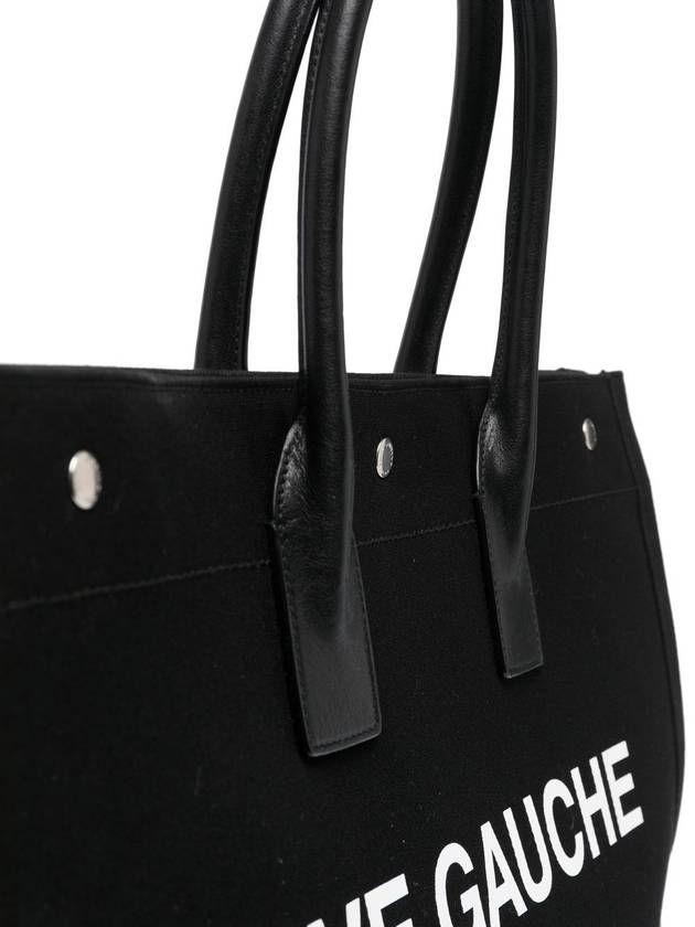 Rive Gauche Lino Legend Large Tote Bag Black - SAINT LAURENT - BALAAN 6