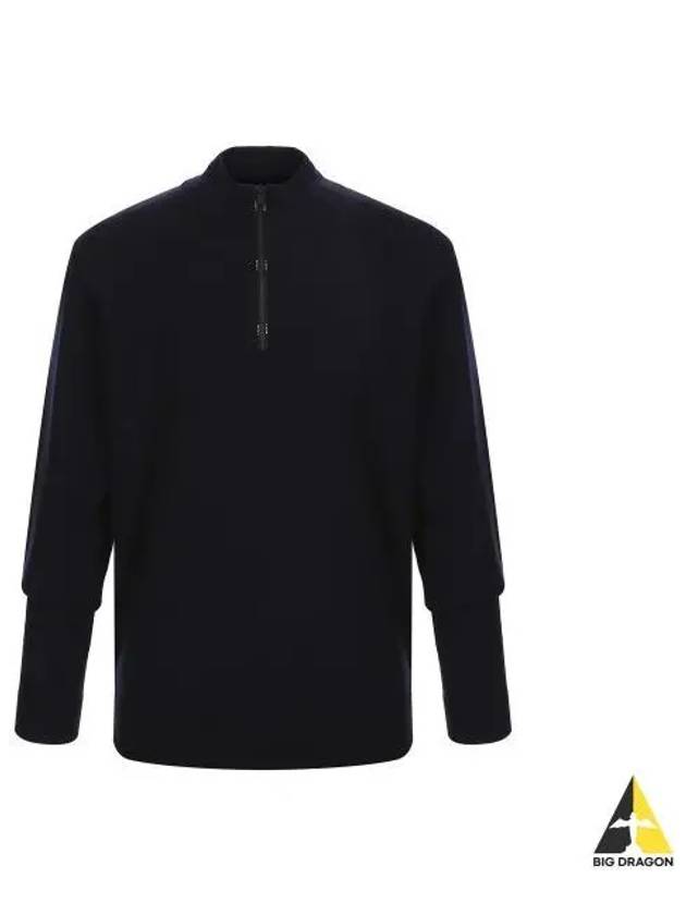 Logo trim wool blend half zip up knit 50477368 404 - BOSS - BALAAN 1