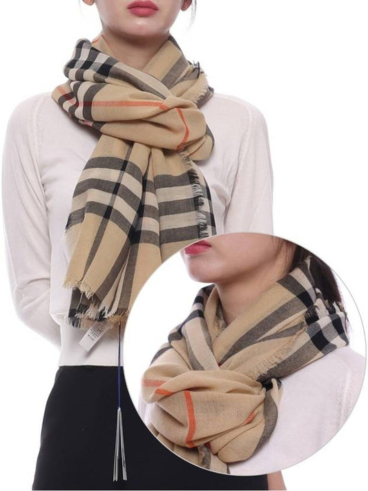 Vintage Check Wool Scarf Beige - BURBERRY - BALAAN 2