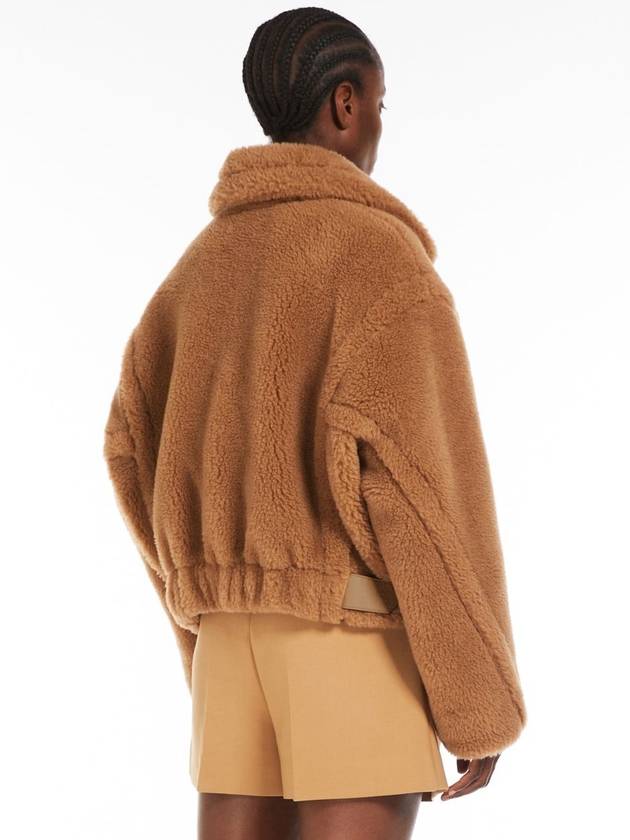 Gardone Crop Teddy Jacket Camel - MAX MARA - BALAAN 5