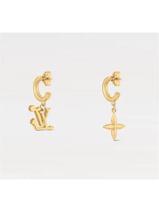 Superflat Earrings Gold - LOUIS VUITTON - BALAAN 4