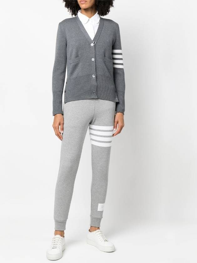 Women's Engineer 4 Bar Cotton Loopback Knit Track Pants Grey - THOM BROWNE - BALAAN 5