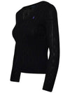 Women's Embroidered Logo Knit Top Black - POLO RALPH LAUREN - BALAAN 4