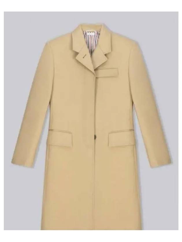 RWB Loop Tab High Armhole Mackintosh Single Coat Beige - THOM BROWNE - BALAAN 2