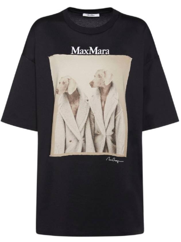 Women's Tacco Short Sleeve T-Shirt Black - MAX MARA - BALAAN 2