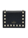 Women's Rockstud Half Wallet Black - VALENTINO - BALAAN 3