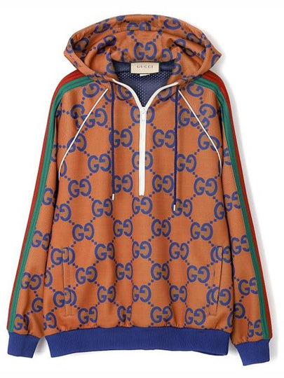 GG Jacquard Half Zip-Up Jacket Brown - GUCCI - BALAAN 2