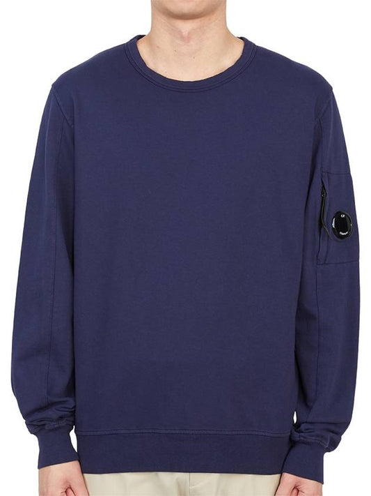 Men's Lens Wappen Cotton Sweatshirt Navy - CP COMPANY - BALAAN 2