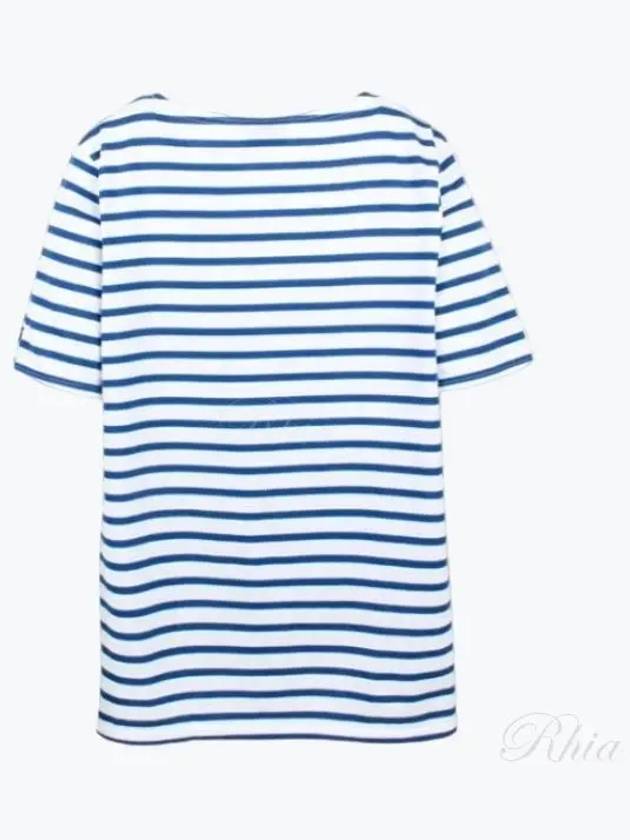 Levant Modern Striped Short Sleeve T-Shirt Blue - SAINT JAMES - BALAAN 2