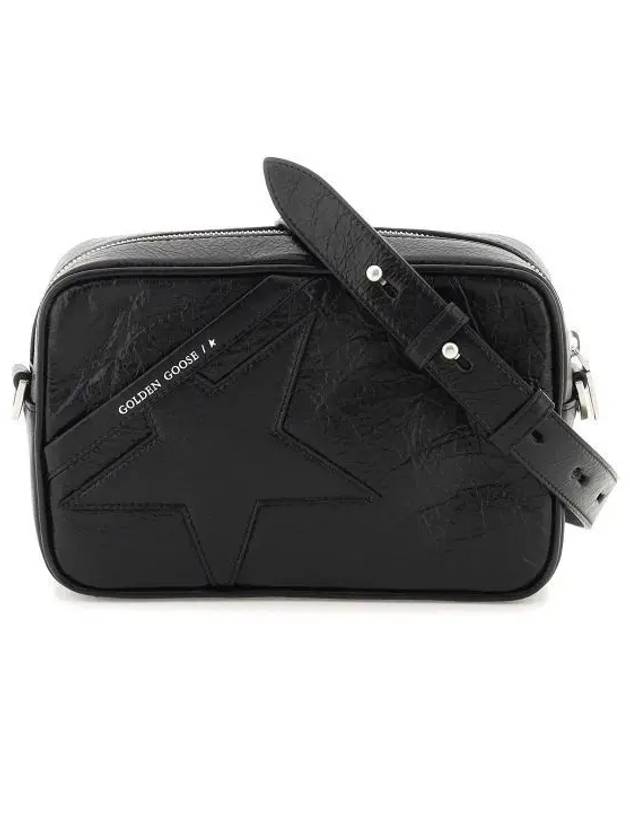 Glossy Leather Star Cross Bag Black - GOLDEN GOOSE - BALAAN 2