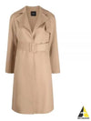 Wrap Wool Cashmere Belt Trench Coat Beige - THEORY - BALAAN 2