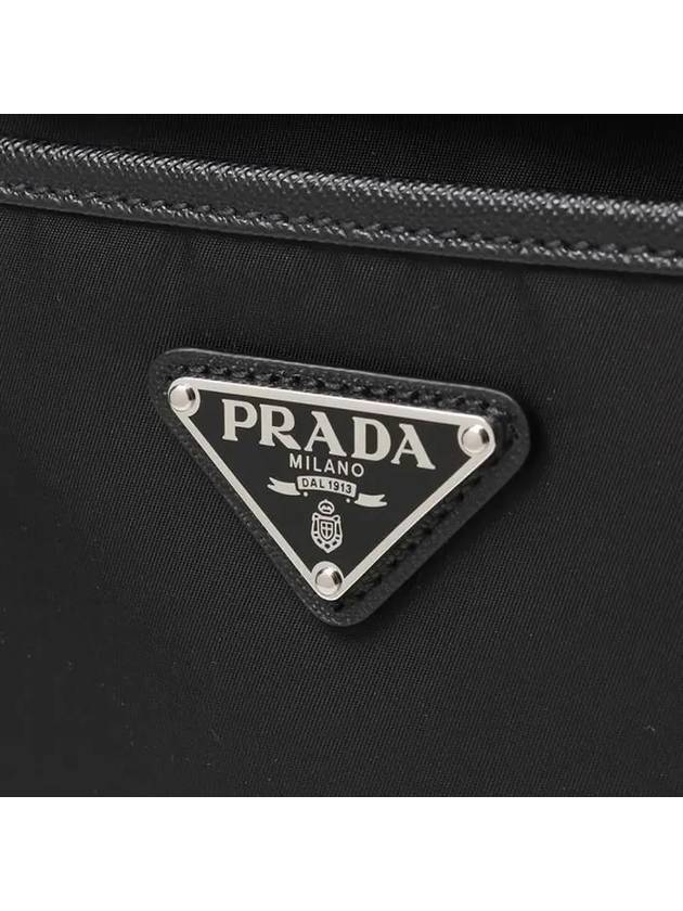 Triangle Logo Re-Nylon Saffiano Leather Cross Bag Black - PRADA - BALAAN 7