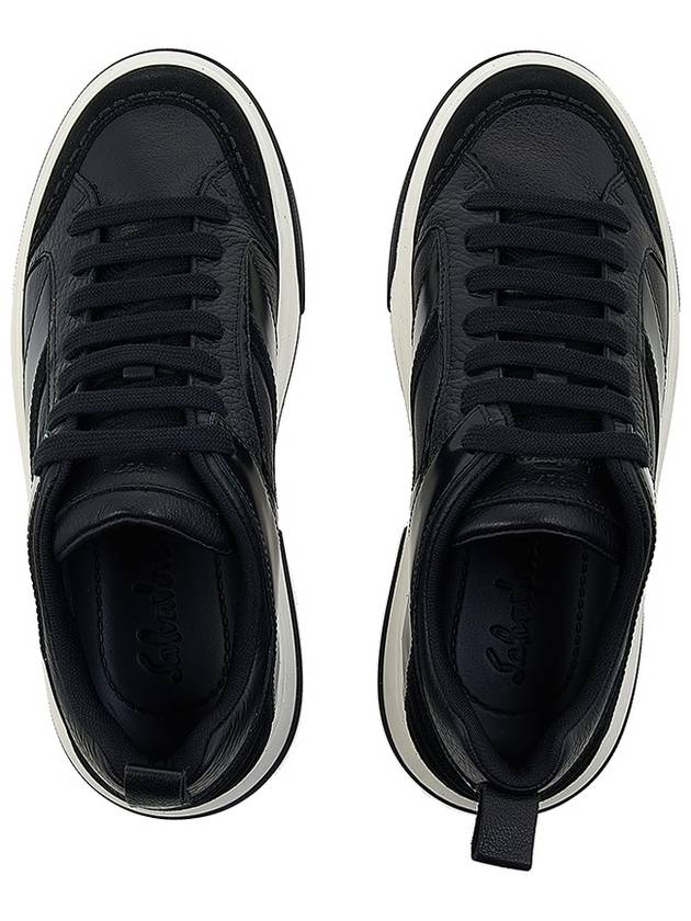 Casina Mix Low Top Sneakers Black - SALVATORE FERRAGAMO - BALAAN 7