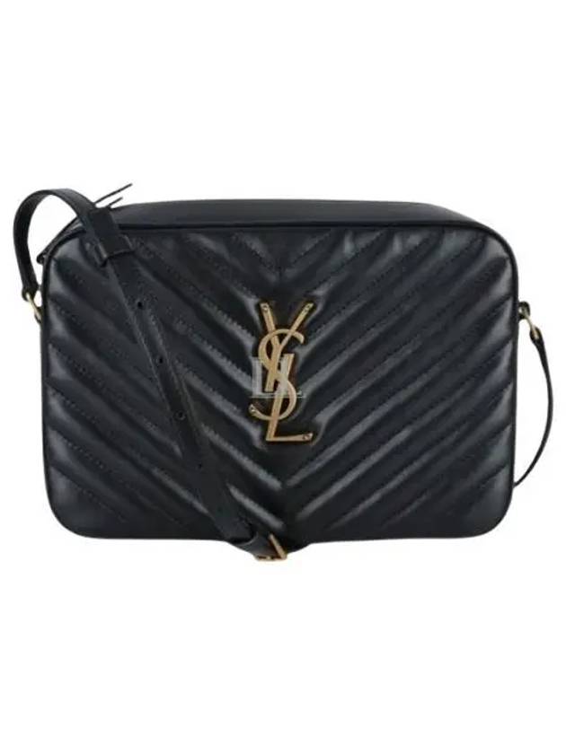 Lou Logo Quilting Cross Bag Black - SAINT LAURENT - BALAAN 2