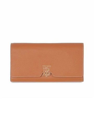 Grainy Leather TB Long Wallet Brown - BURBERRY - BALAAN 1