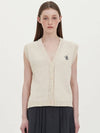 buttoned knit vest_cream - JUN BY JUN K - BALAAN 1