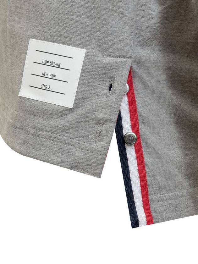 4 Bar Armband Tonal Long Sleeve T-Shirt Grey - THOM BROWNE - BALAAN 5