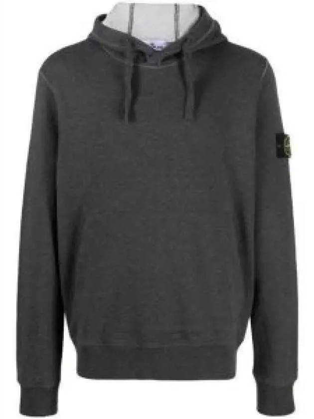 Signature Logo Patch Hoodie Grey - STONE ISLAND - BALAAN 2