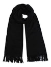 Signature Embroidered Logo Wool Muffler Black - A.P.C. - BALAAN 2