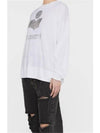 Klowia Logo Print Linen Sweatshirt White - ISABEL MARANT - BALAAN 4