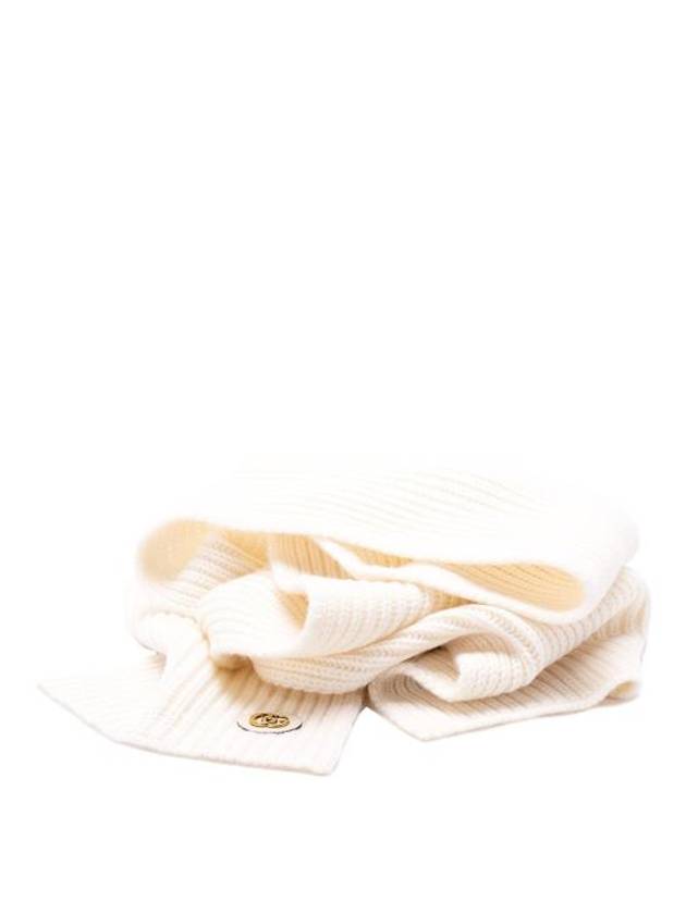 Patch Wool Scarf Ivory - GUCCI - BALAAN 2