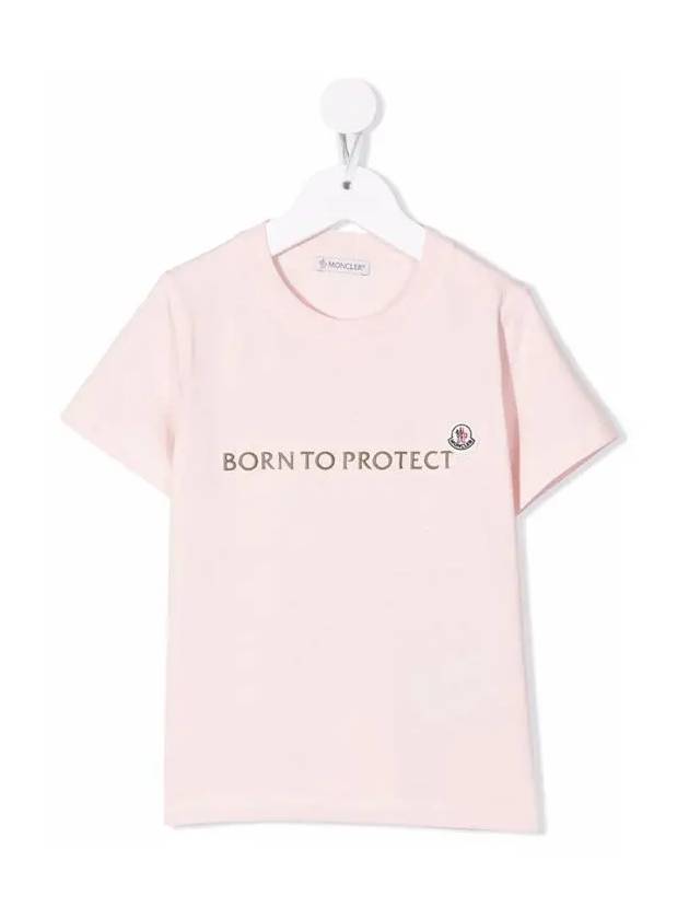 Kids Logo T Shirt Pink 8C000 36 899M5 50J - MONCLER - BALAAN 1