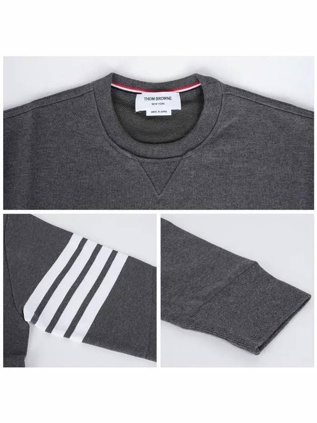 4 Bar Loopback Jersey Sweatshirt Dark Grey - THOM BROWNE - BALAAN 6