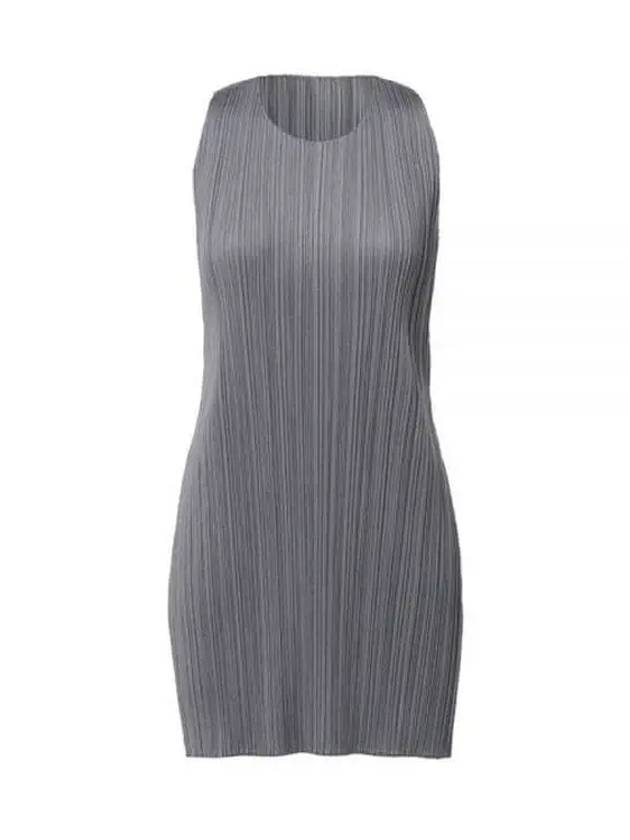 Pleated Sleeveless Short Dress Grey - ISSEY MIYAKE - BALAAN 2