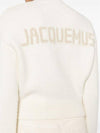 Intarsia Knit Logo Crew Neck Knit Top Ivory - JACQUEMUS - BALAAN 7